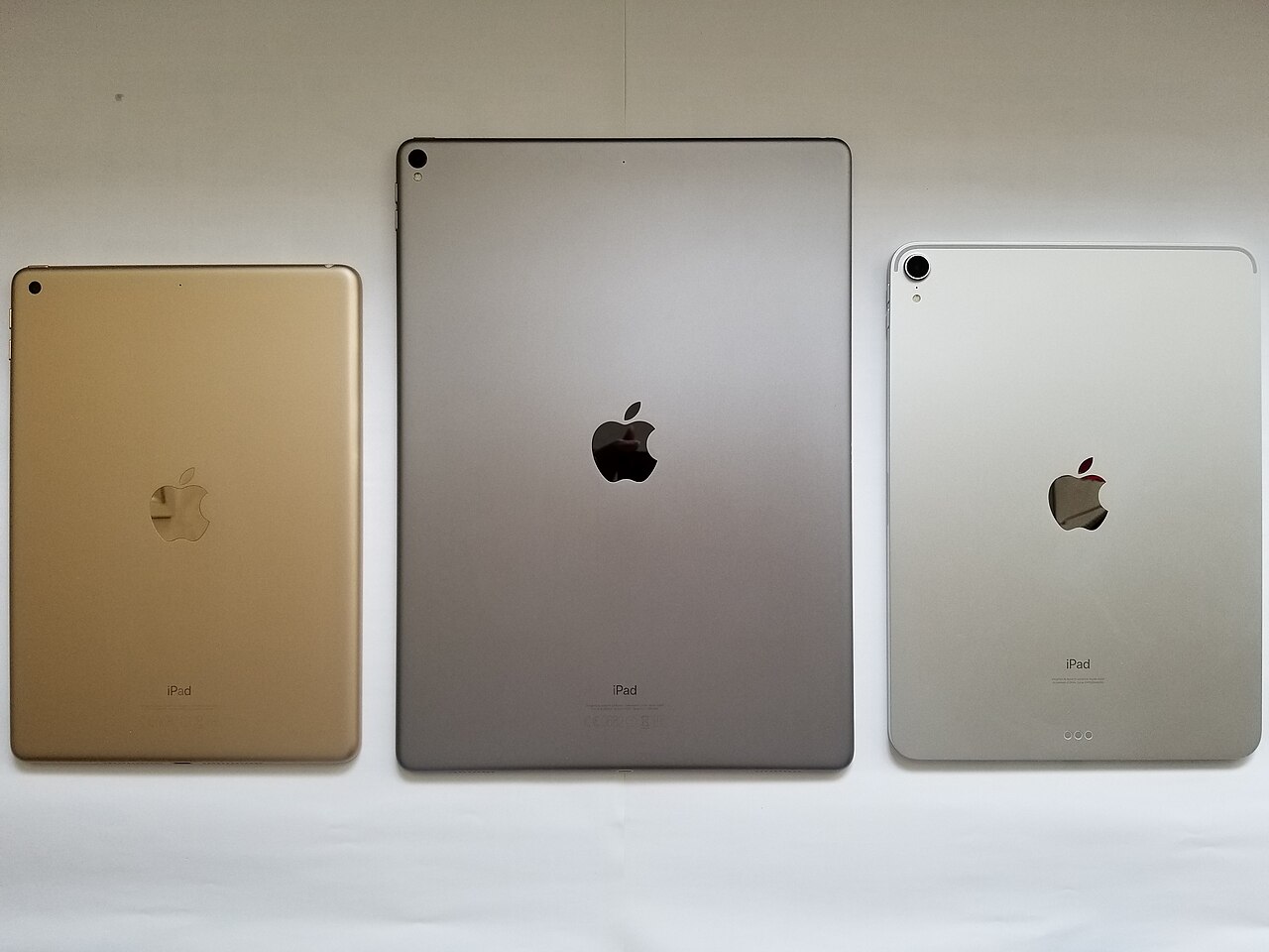 iPad Pro 2018 and regular iPad side by side
